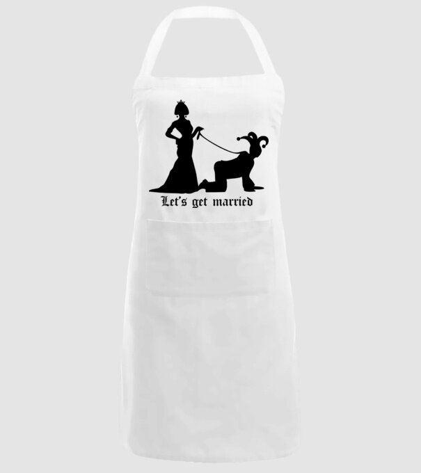 Lets get married model alb pe tricou