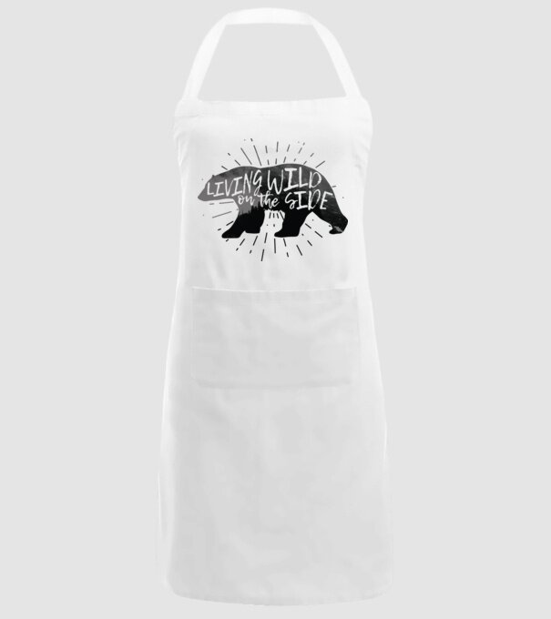 Living on a wild side model alb pe tricou