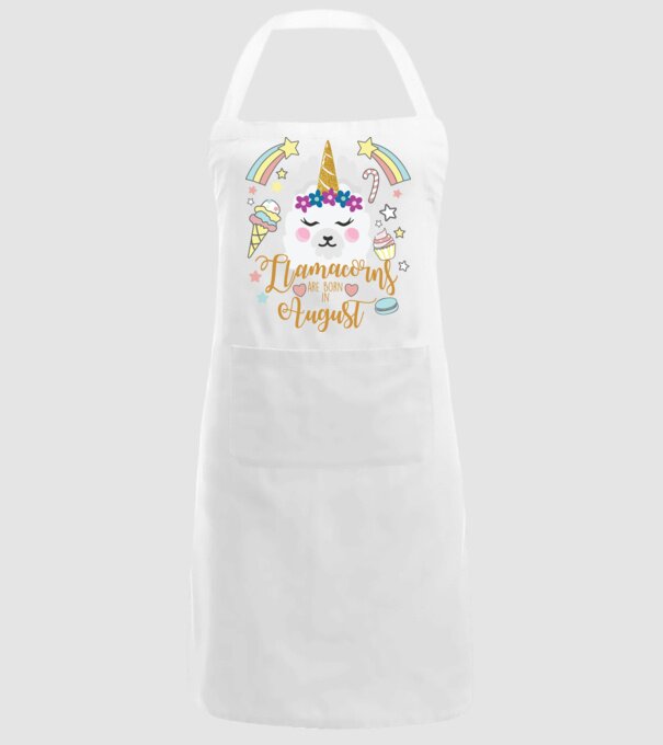 Llamacorns are born in August model alb pe tricou