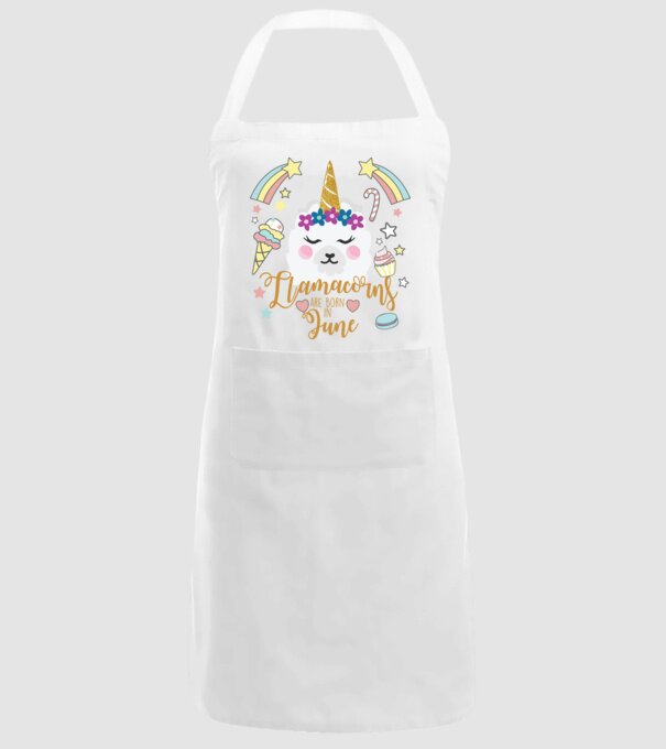 Llamacorns are born in June model alb pe tricou