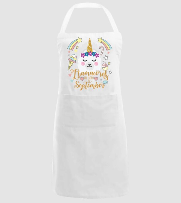 Llamacorns are born in September model alb pe tricou