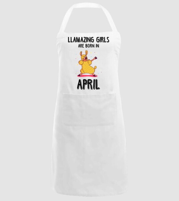llamazing girls are born in april black model alb pe tricou