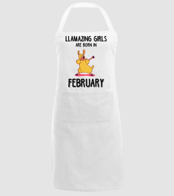 llamazing girls are born in february black model alb pe tricou