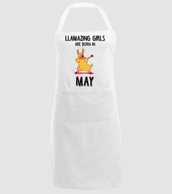 Llamazing girls are born in may black model alb pe tricou
