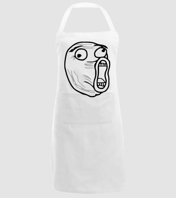LOL Face model alb pe tricou