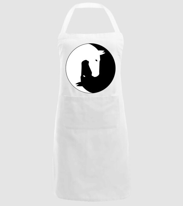 Lovas ying-yang model alb pe tricou