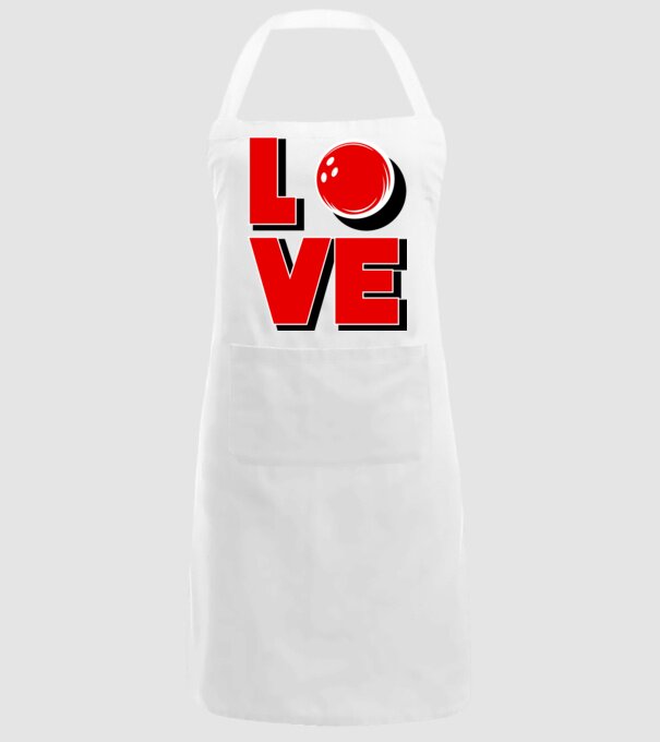 Love bowling model alb pe tricou