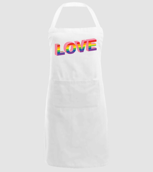 Love pride model alb pe tricou