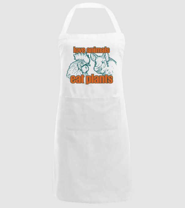 love animals model alb pe tricou