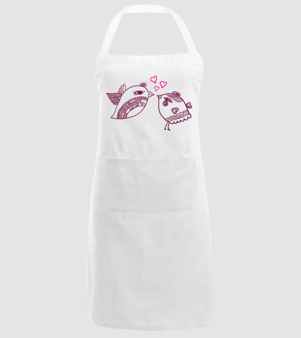 lovebirds model alb pe tricou