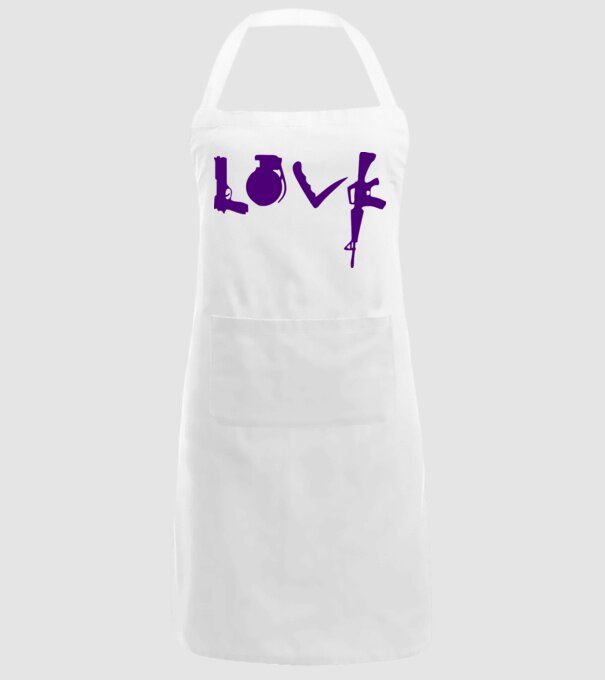 Lovegun model alb pe tricou