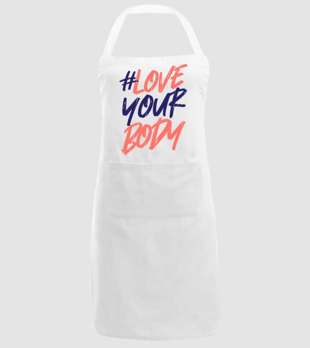 #loveyourbody model alb pe tricou