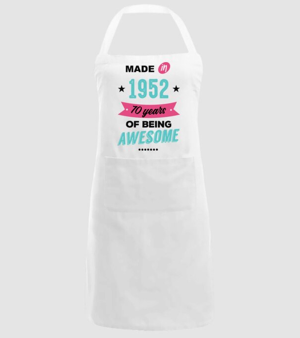 MADE in 1952 model alb pe tricou