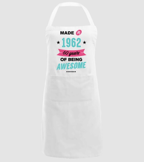MADE in 1962 model alb pe tricou