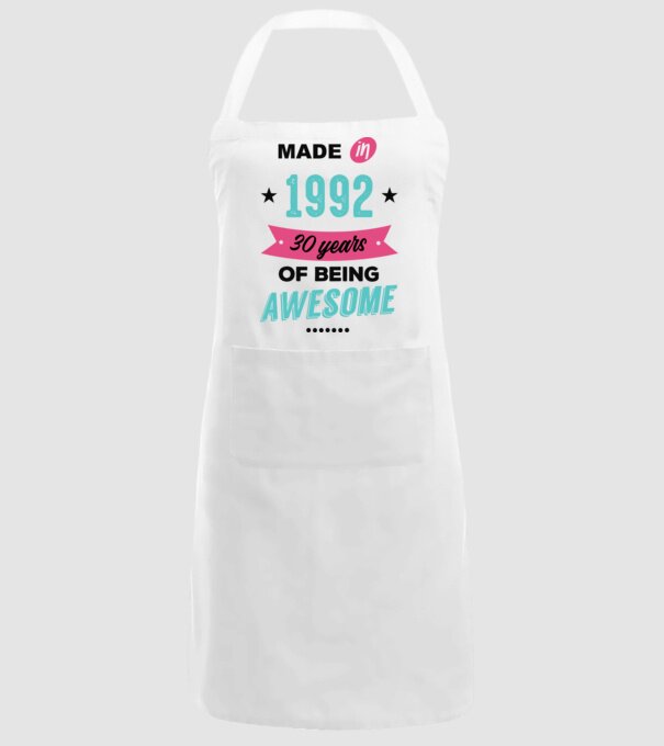MADE in 1992 model alb pe tricou