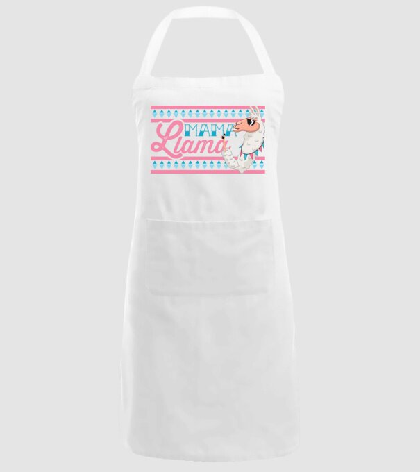Mama LLama model alb pe tricou