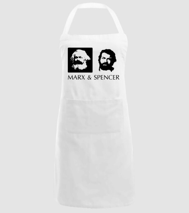 Marx és Bud Spencer model alb pe tricou