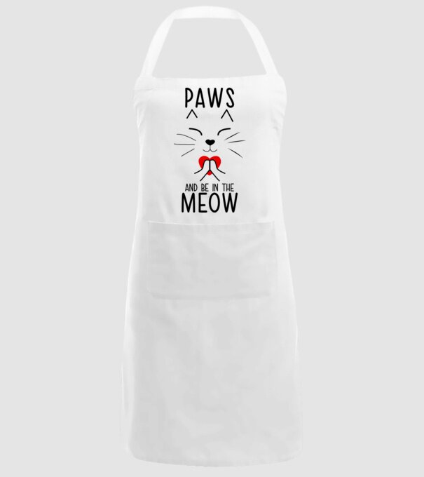 Pisică Meditând model alb pe tricou