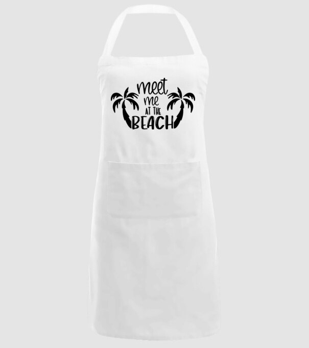 Meet me at the beach model alb pe tricou