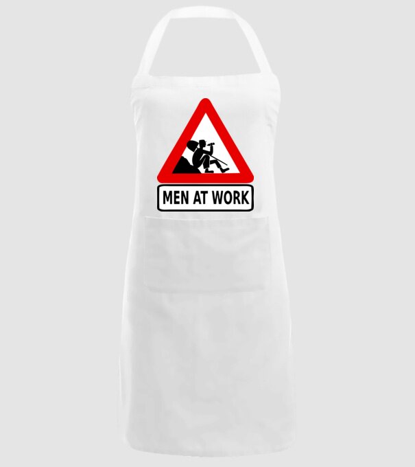 men at work model alb pe tricou