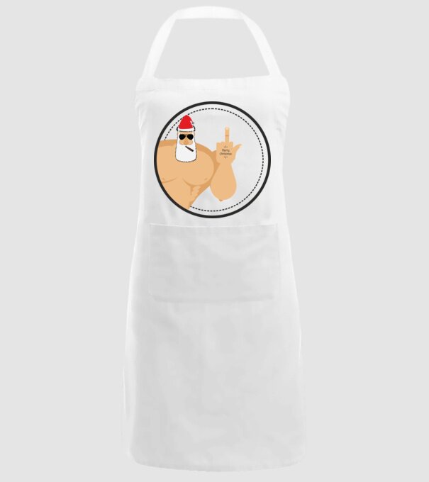 'Merry F''in Xmas' model alb pe tricou
