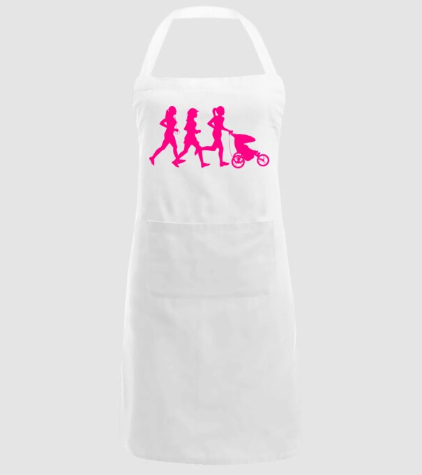 Running Mom model alb pe tricou