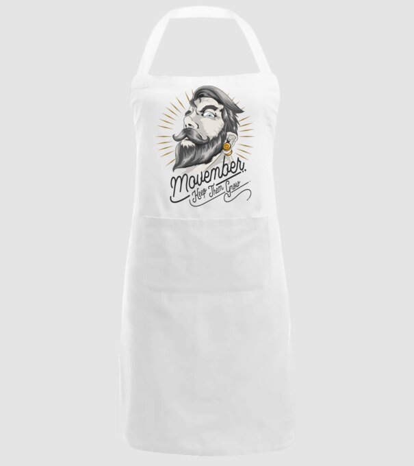 Movember Keep them grow No Shave November model alb pe tricou