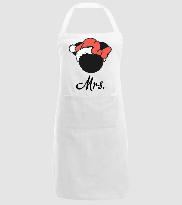 mrs christmas model alb pe tricou