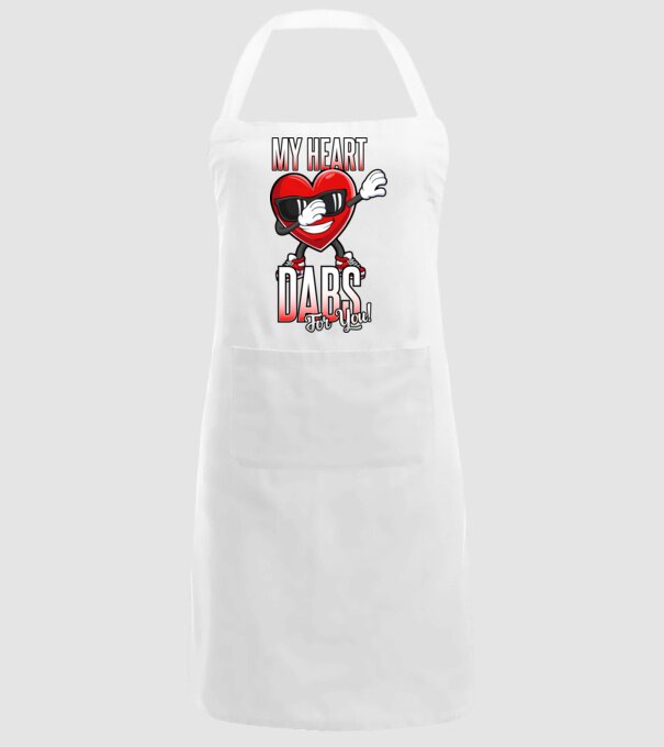 My Heart Dabs For You model alb pe tricou