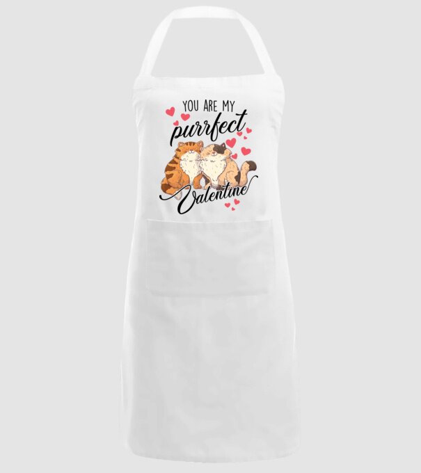 My purrfect valentine model alb pe tricou