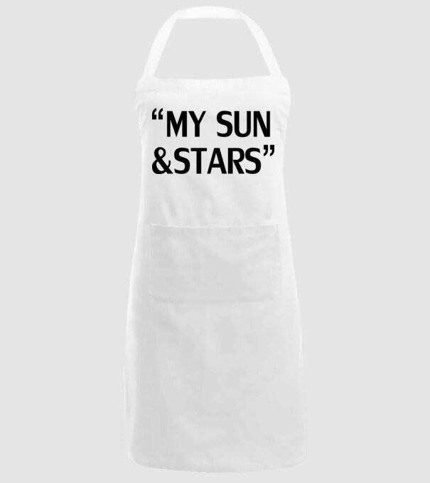 My sun and stars model alb pe tricou