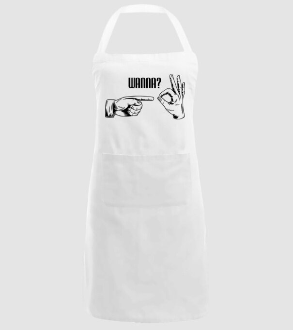 International Hand sign model alb pe tricou