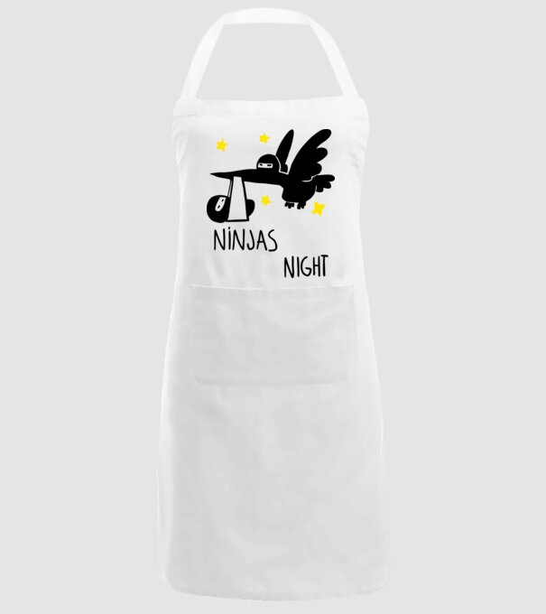 Ninja model alb pe tricou