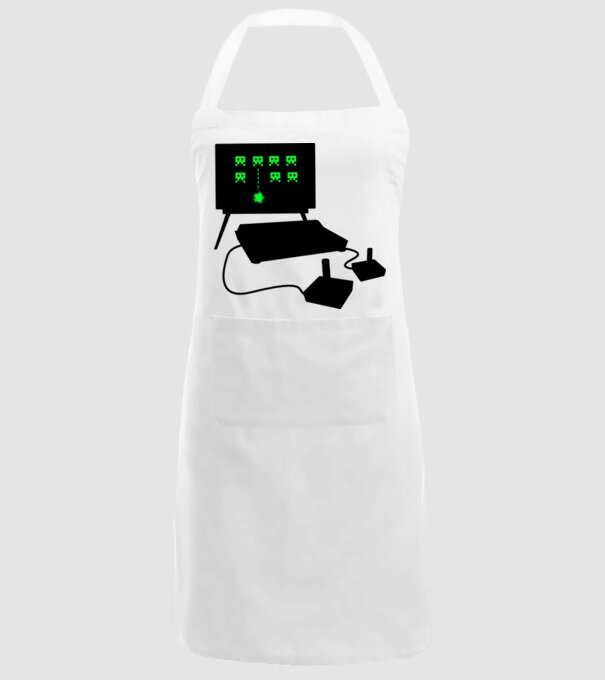 Oldschool Gamer model alb pe tricou