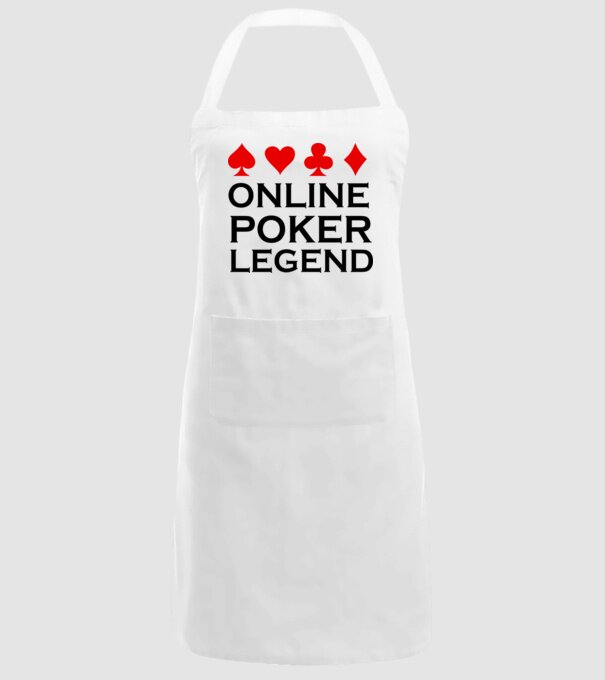 Online Poker Legend model alb pe tricou