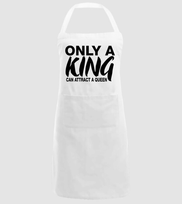 Only a King model alb pe tricou