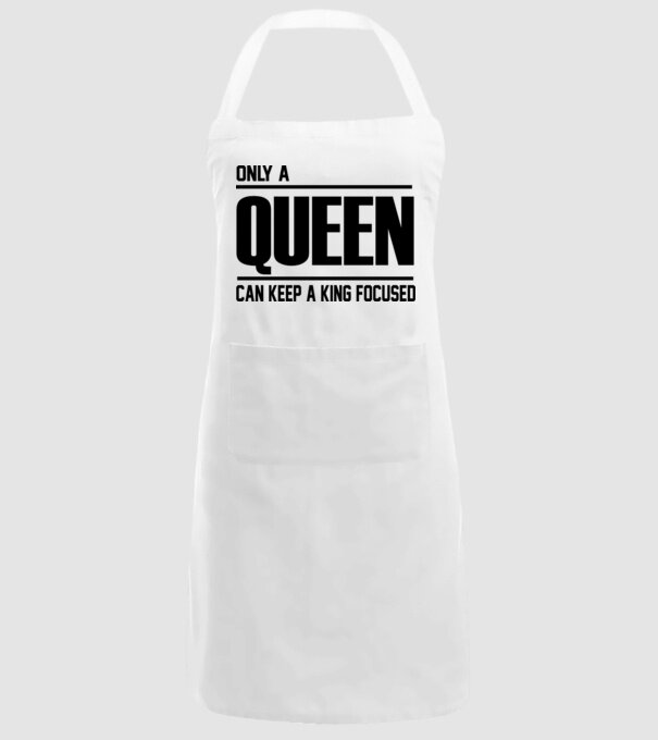 Only a Queen can keep a king in focused model alb pe tricou