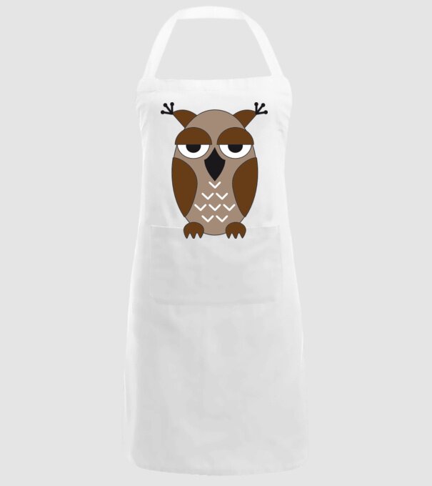 Owl model alb pe tricou