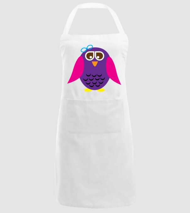 Owl model alb pe tricou