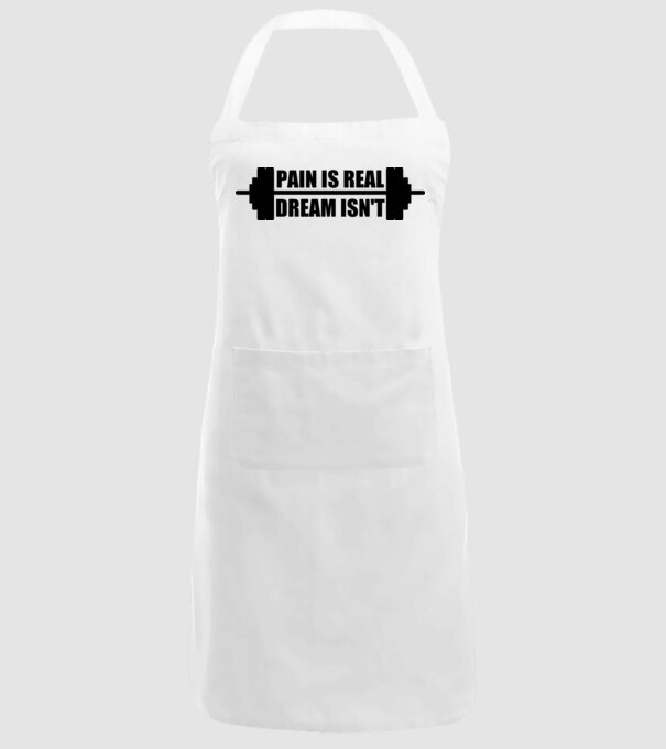 Pain is real model alb pe tricou