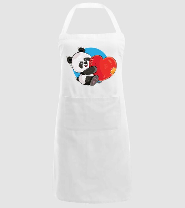 Dragoste panda model alb pe tricou