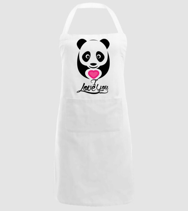 PandaHeart model alb pe tricou