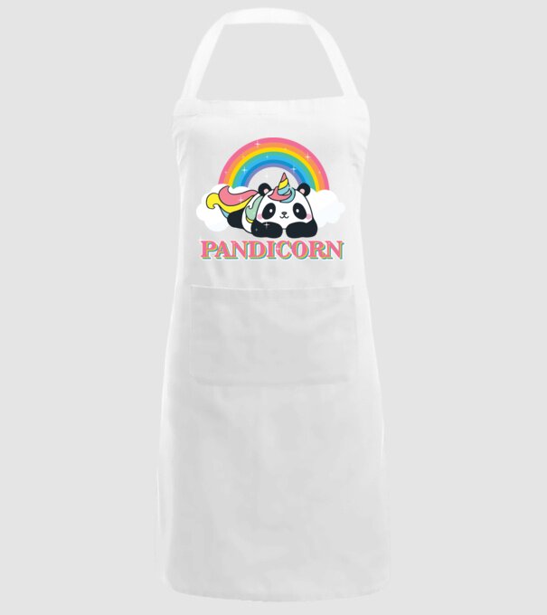 PANDICORN model alb pe tricou