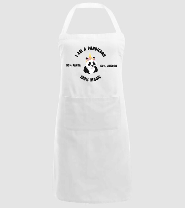 Pandicorn model alb pe tricou