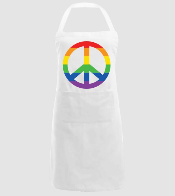 Peace pride model alb pe tricou