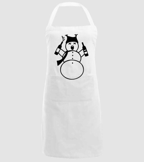 Om de zăpadă beat model alb pe tricou