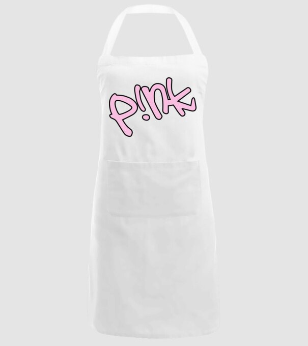 PINK model alb pe tricou