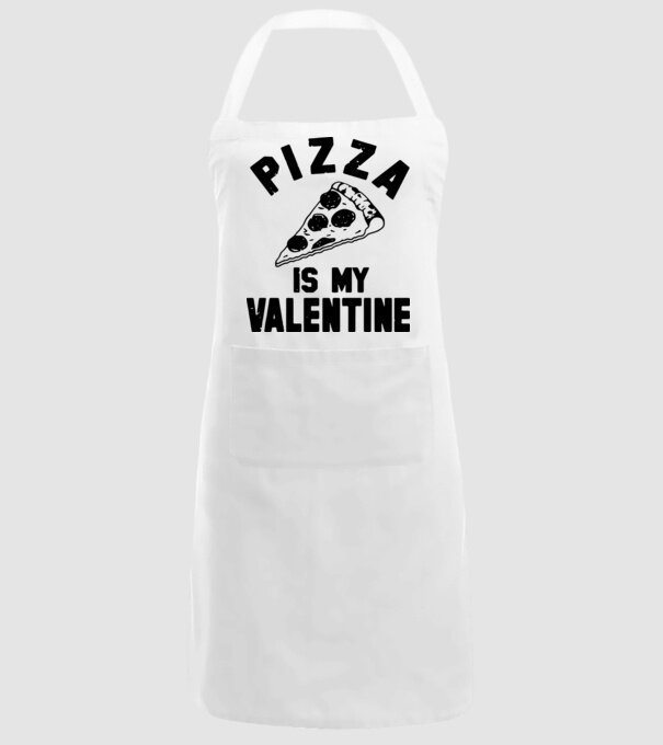 Pizza is valentine model alb pe tricou
