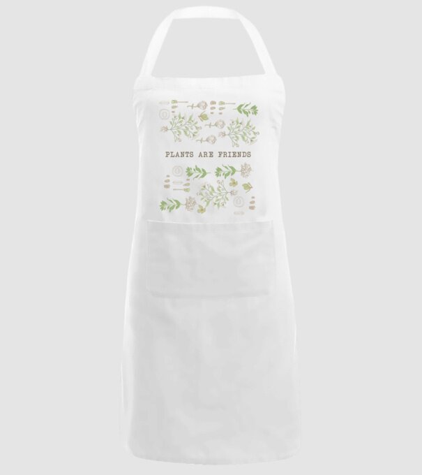 Plants are friends model alb pe tricou