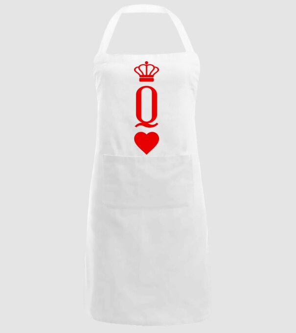 Playin gcards Queen of hearts model alb pe tricou